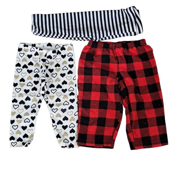 2 FOR $5 SALE Girl's Bundle Of Three Pairs Of Pants Size 12 Months - Picture 1 of 5